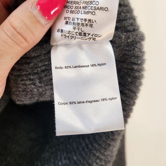 Obermeyer Wool Blend Grey Quarter Zip Pullover Sweater Warm Casual Men's M - Picture 7 of 8